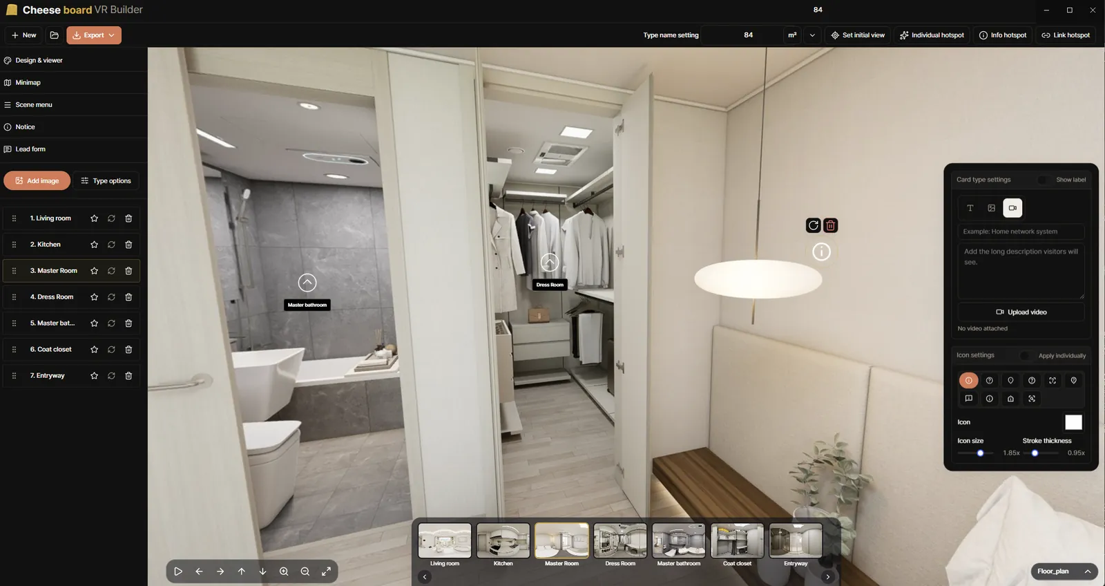 VR Builder 편집 화면